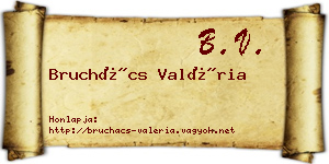 Bruchács Valéria névjegykártya